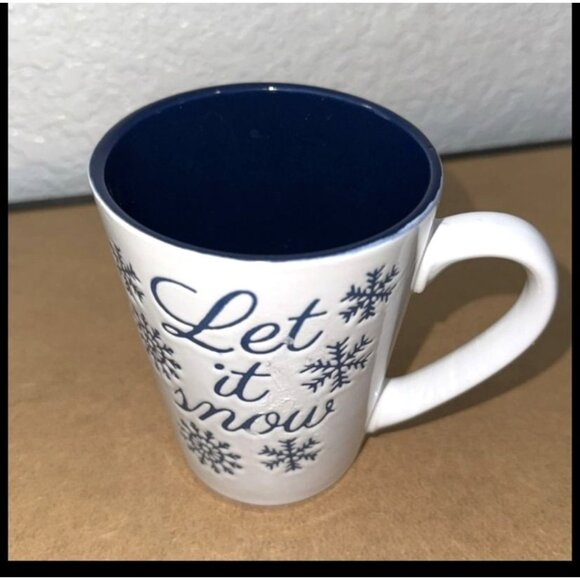 Christmas Mug Set Let It Snow & Merry Christmas Ceramic - Picture 4 of 6